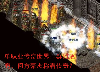 单职业传奇世界:群雄逐鹿,何方豪杰称霸传奇? 单职业传奇世界:群雄逐鹿,何方豪杰称霸传奇?