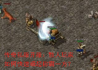 传奇私服开服:散人玩家如何快速崛起称霸一方? 传奇私服开服:散人玩家如何快速崛起称霸一方?