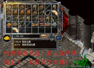 传世微变私服:新人如何快速上手,称霸玛法大陆? 传世微变私服:新人如何快速上手,称霸玛法大陆?