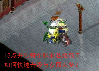 15点开传奇单职业私服新手如何快速升级与获取装备? 15点开传奇单职业私服新手如何快速升级与获取装备?