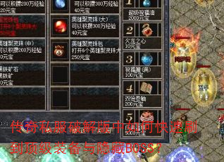 ����˽���ƽ������ο���ˢ������װ��������BOSS��