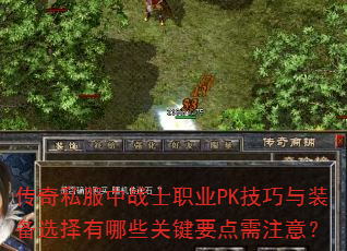 ����˽����սʿְҵPK������װ��ѡ������Щ�ؼ�Ҫ����ע�⣿