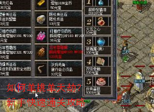 如何单挑单天劫?新手快速通关攻略 如何单挑单天劫?新手快速通关攻略