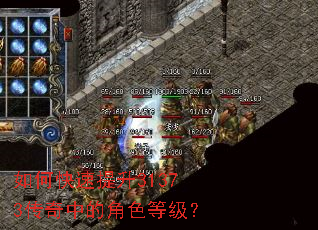 如何快速提升31373传奇中的角色等级? 如何快速提升31373传奇中的角色等级?