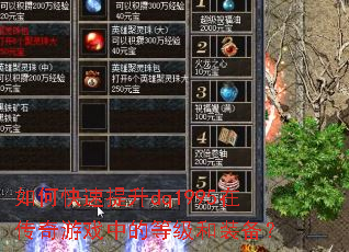 如何快速提升dq1995在传奇游戏中的等级和装备? 如何快速提升dq1995在传奇游戏中的等级和装备?