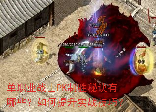 单职业战士PK制胜秘诀有哪些?如何提升实战技巧? 单职业战士PK制胜秘诀有哪些?如何提升实战技巧?